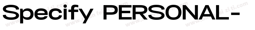 Specify PERSONAL字体转换